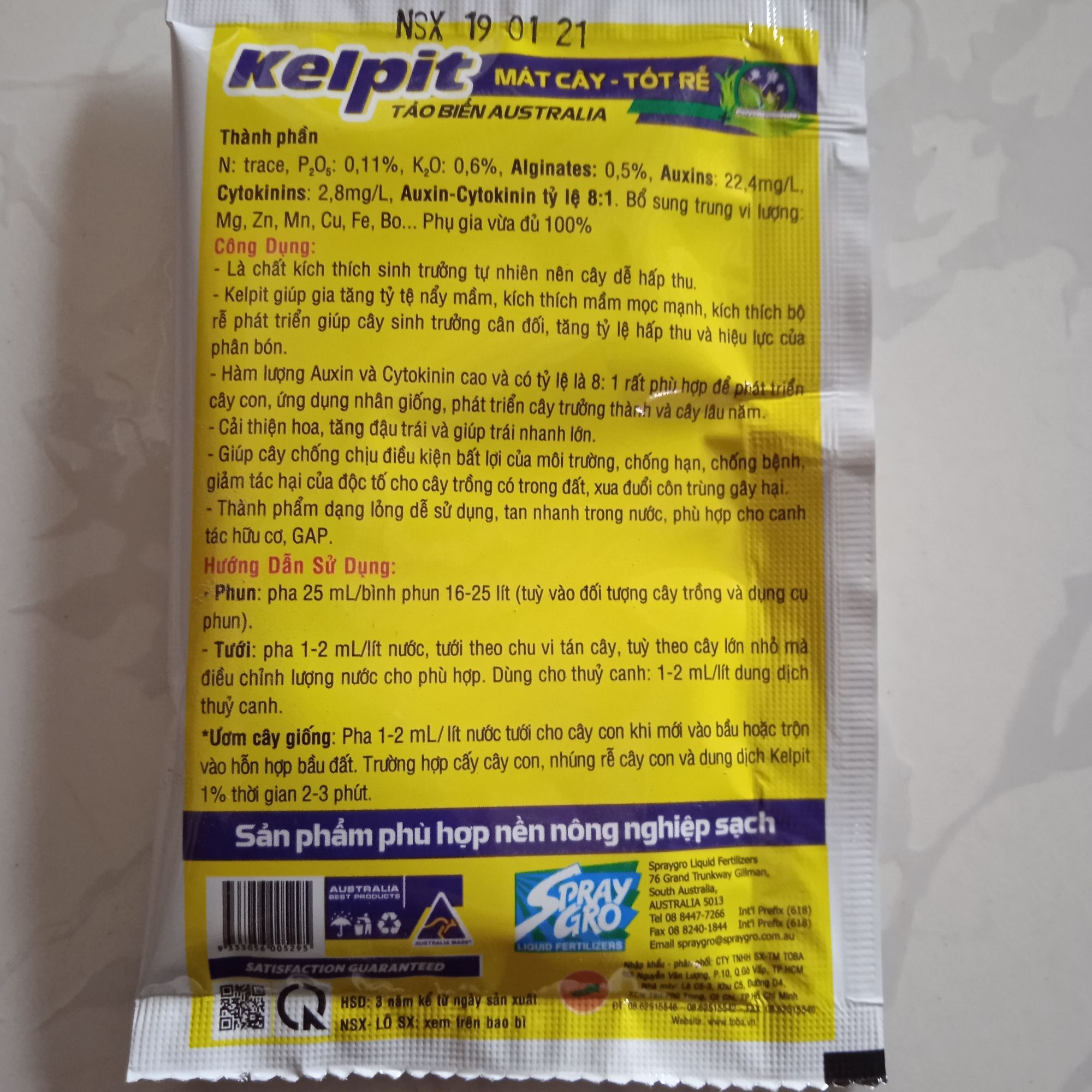 Phân bón kich rễ bung chồi mập đọt (KELPIT25)