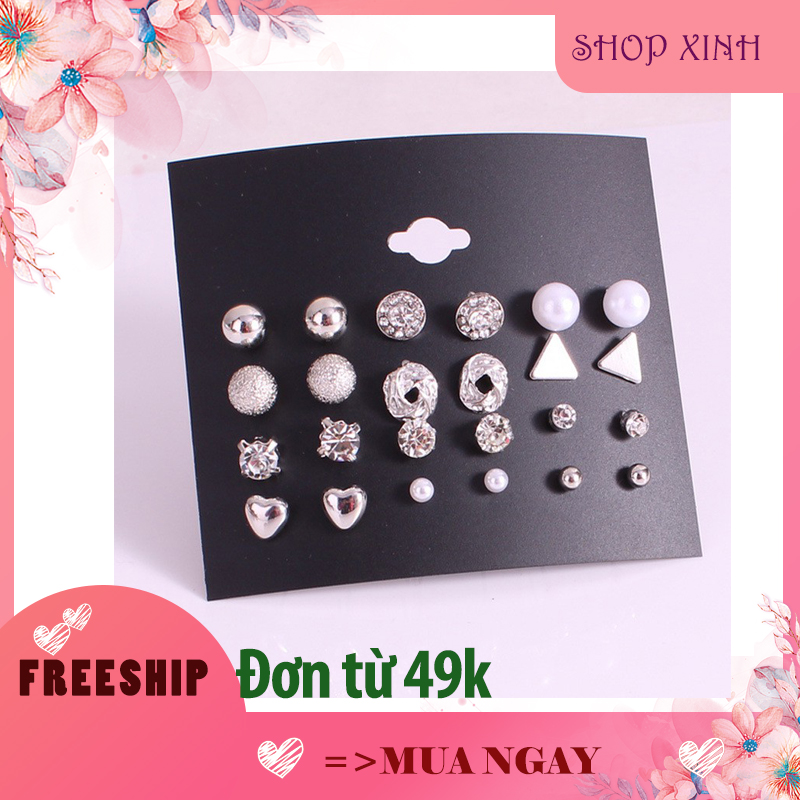 12 Đôi Bông Tai Thời Trang