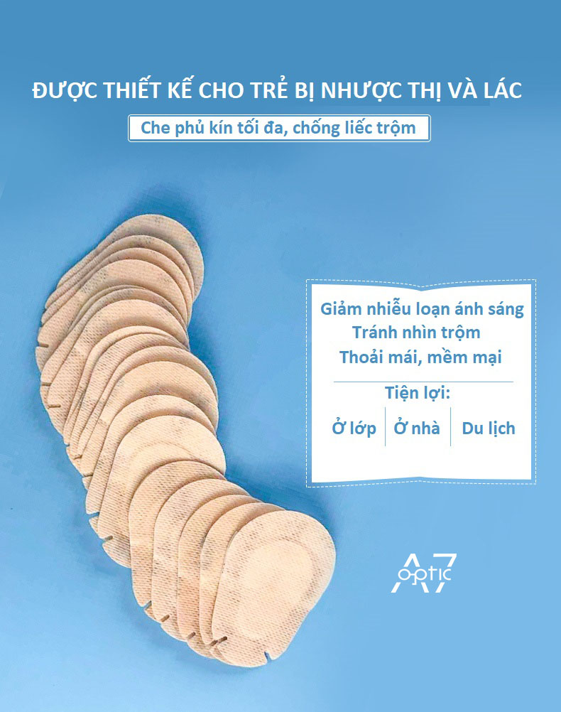 Miếng dán mắt kích thích thị giác, tập nhược thị ( full hộp 20 miếng)