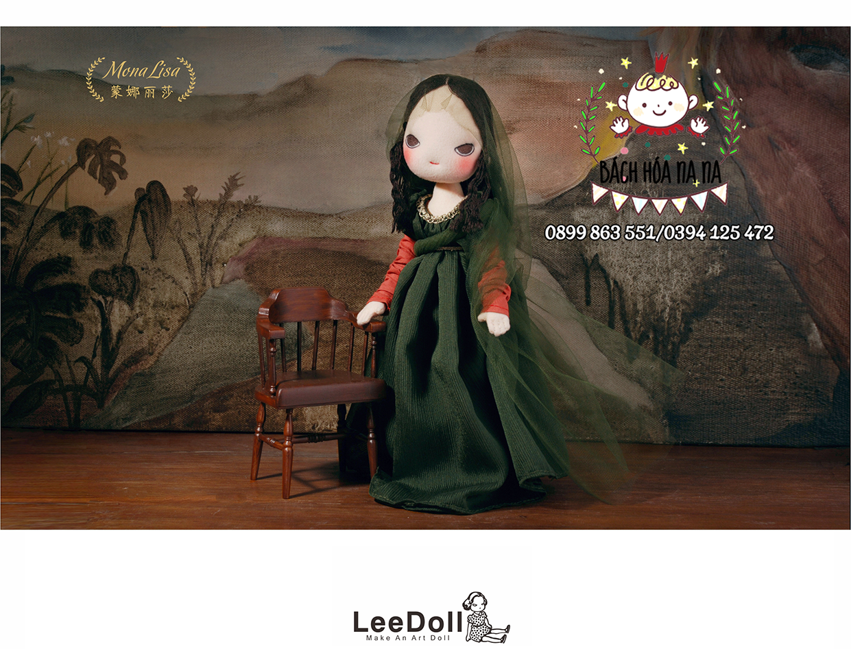 Bộ Kit tự thêu DIY búp bê LEE DOLL - thú nhồi bông tự làm, búp bê Mona Lisa - Handmade Nana