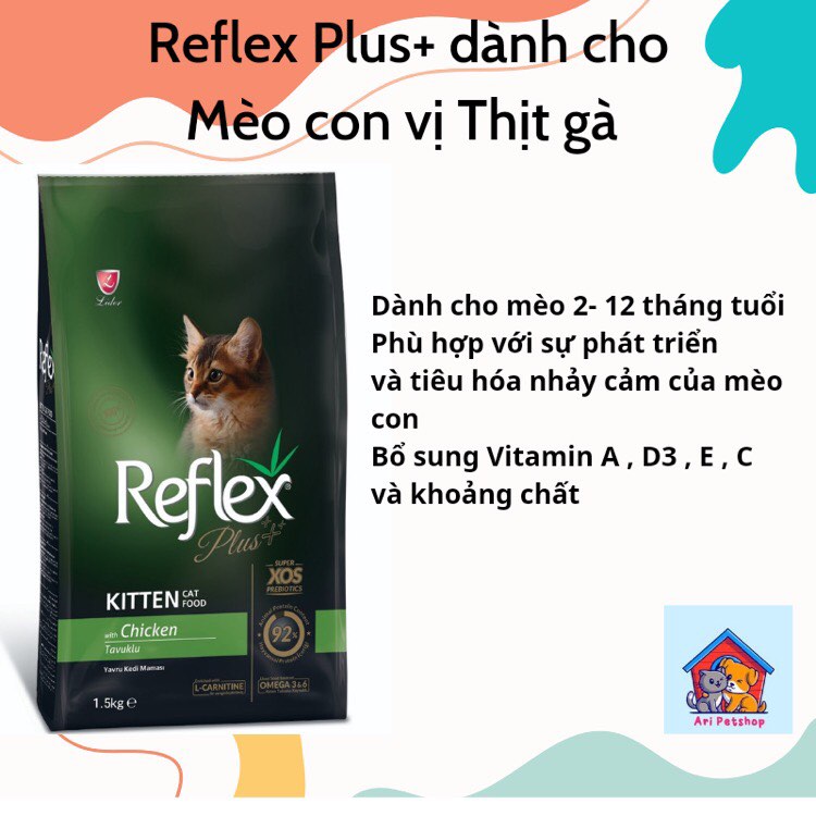 Thức ăn cho mèo Hạt Reflex Plus các loại - [Túi 1,5kg]