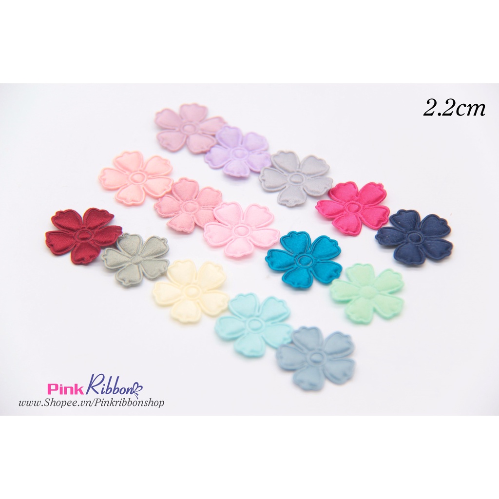 SET 10 CÁNH - Cánh hoa nhí vải lụa ép viền