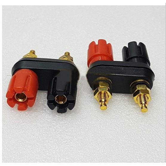 Cọc loa bắp chuối đen đỏ loại Trạm loa chân ngắn bắp chuối - 1 chiếc