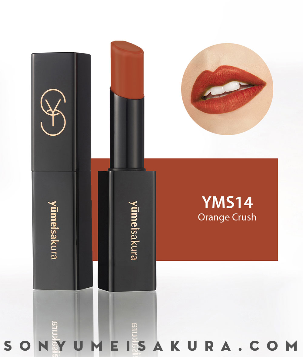 [SON YUMEISAKURA]Son Lì Matte Revolution Yumeisakura YMS14 - Orange Crush - Cam Đất