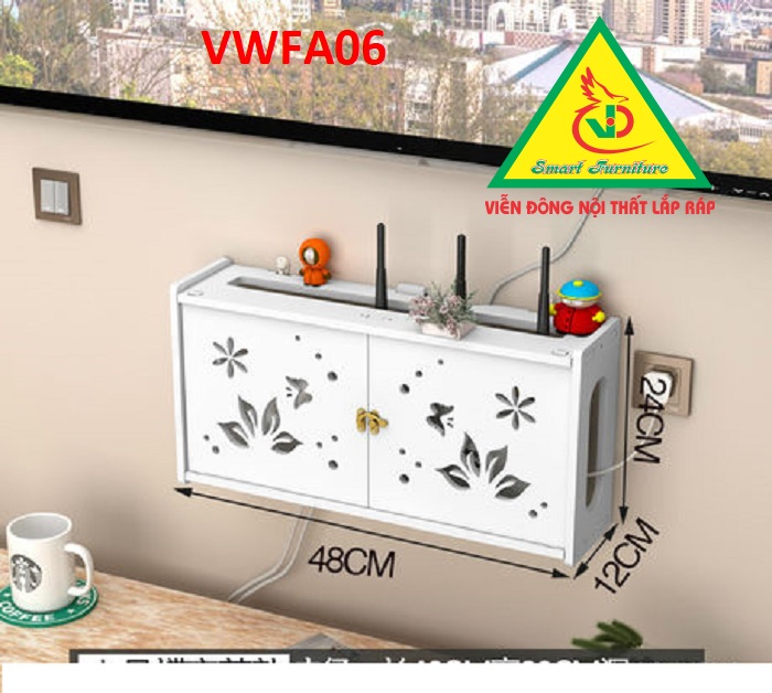 Kệ wifi treo tường - tủ kệ đa năng vwfa01.1- nội thất lắp ráp