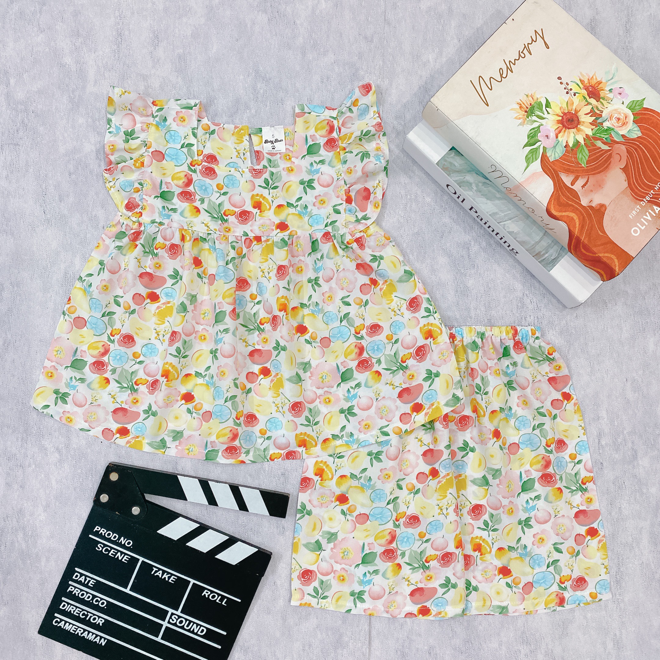Bộ tole/lanh lửng bé gái shop thỏ baby kids