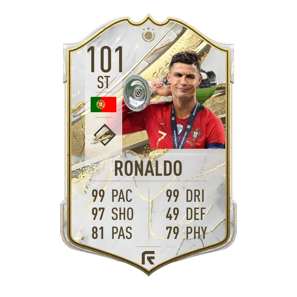 Móc khóa ronaldo icon   - móc khóa mica trí decor