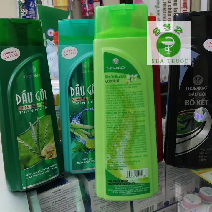 Dầu gội hoa bưởi ngăn rụng tóc Thorakao 400ml