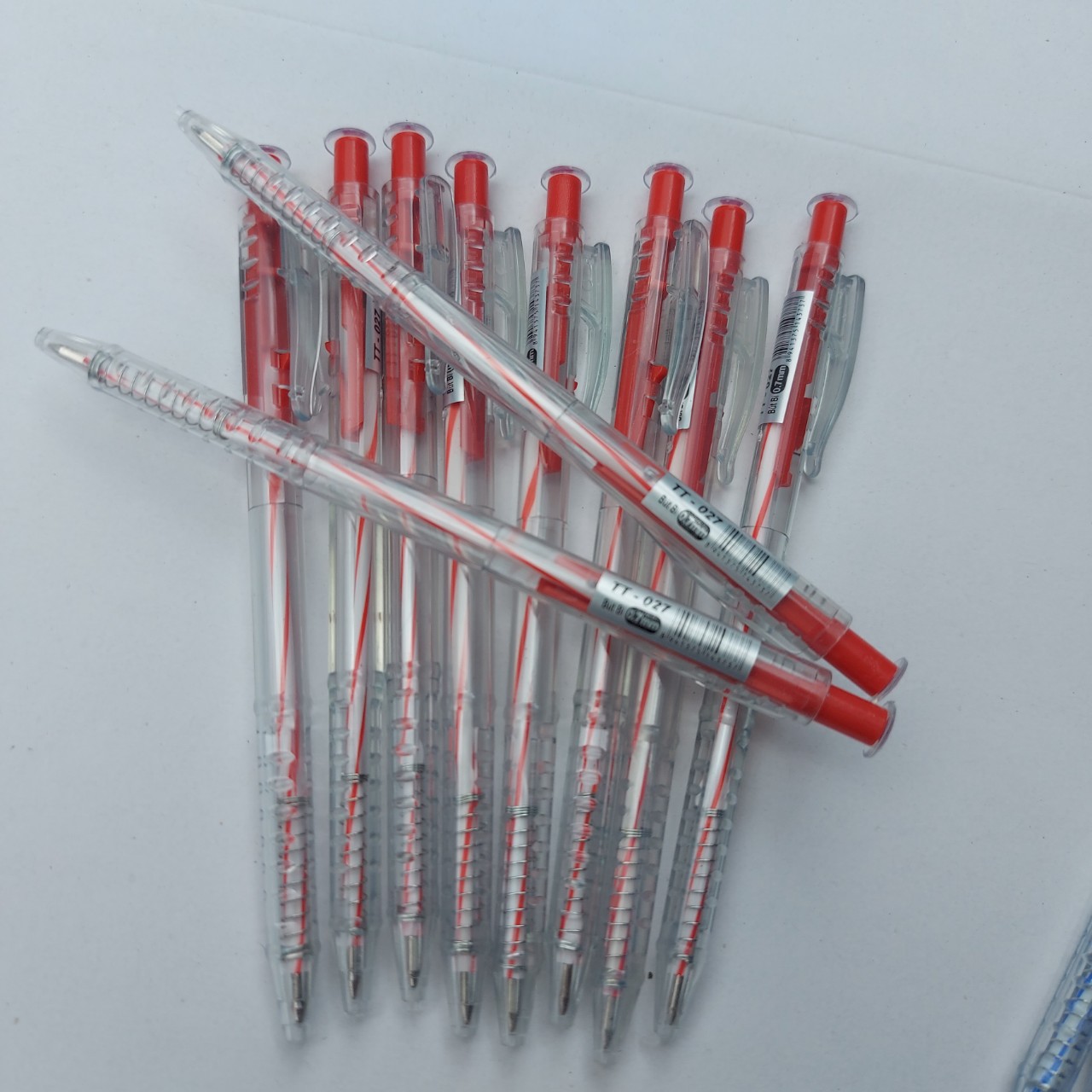 Combo 20 bút bi TT-027 Nét 0.7mm mực xanh - đỏ - đen