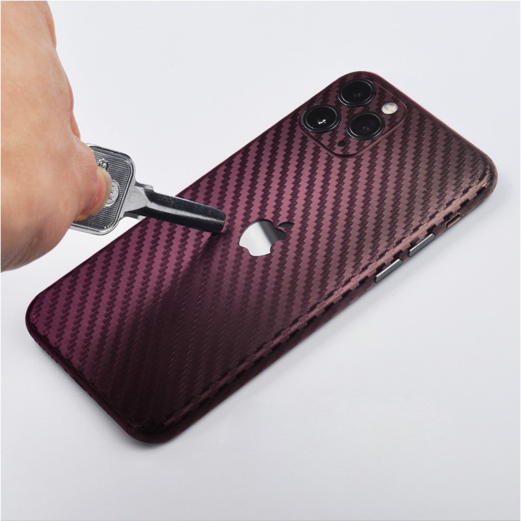 Miếng dán skin iphone 12 mini , iphone 12 pro , iphone 12 pro max vân carbon 4D - Đủ Màu