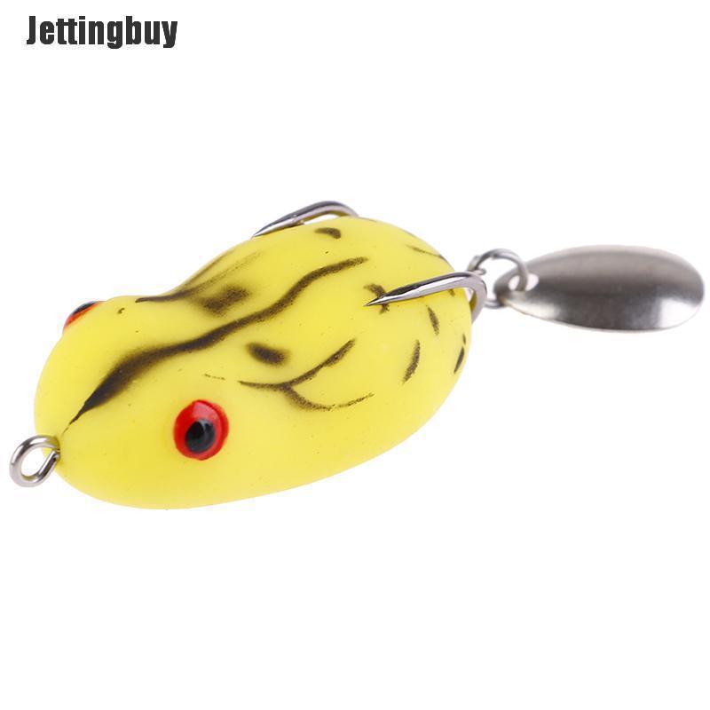 Jettingbuy 1PC Soft Frog Fishing Lure Double Hooks water Ray Frog Artificial Soft Bait
