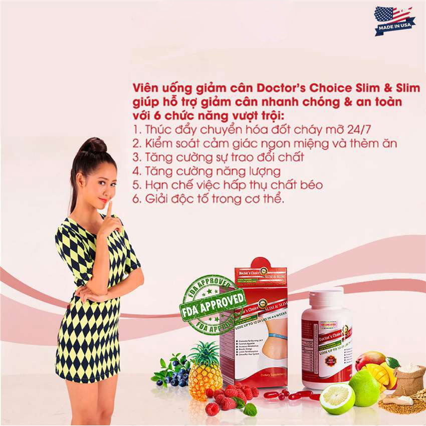 Giảm cân Doctor’s Choice SLIM &SLIM [Giúp giảm cân hiệu quả và an toàn]