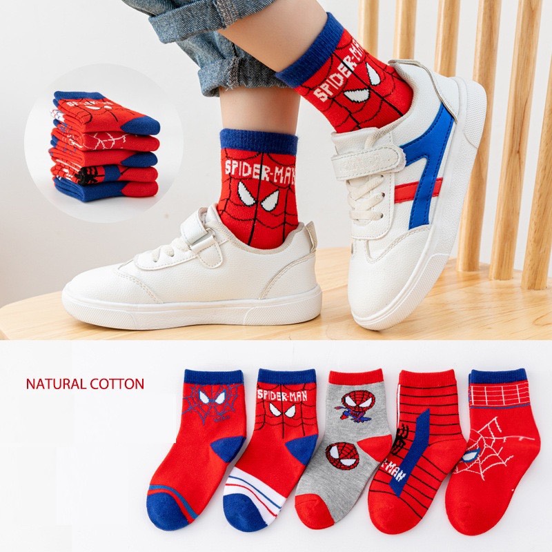 Tất Vớ Siêu Nhân Đỏ Cotton Cho Bé Trai