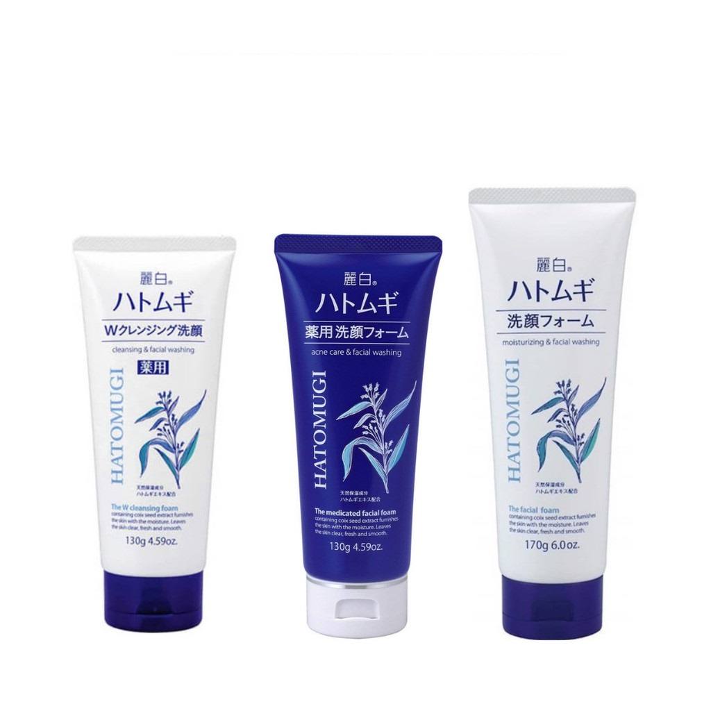 Sữa rửa mặt trắng da Hatomugi Cleansing Foam hạt Ý Dĩ 130g