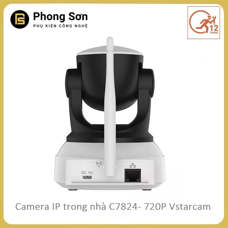 Camera wifi ip C7824 720P Vstarcam (Tặng thẻ 64GB)