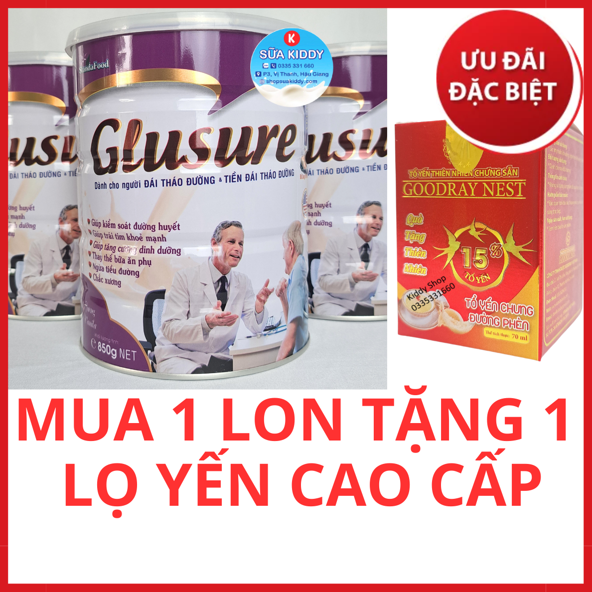 Sữa PISILAC GLUSURE dành cho người bệnh tiểu đường, tiền tiểu đường - date luôn mới