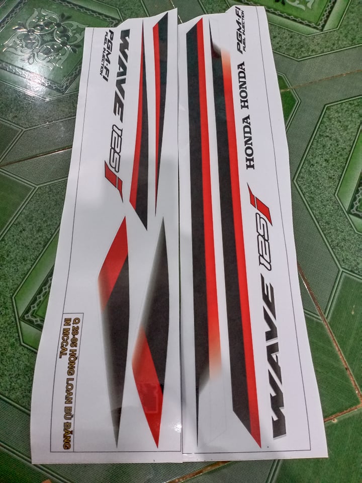 tem rời wave rsx 125i sọc đỏ đen