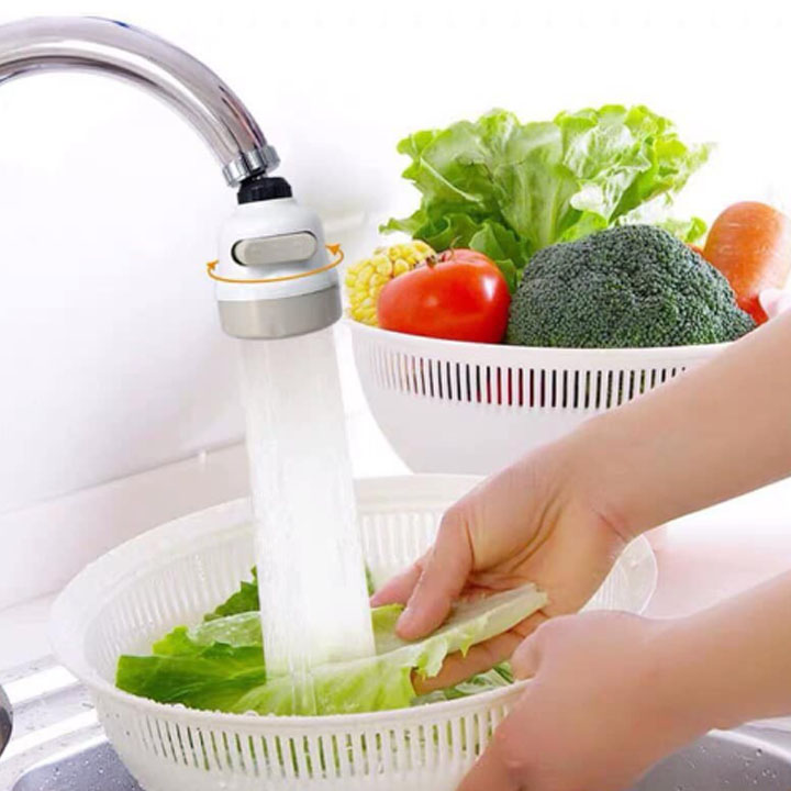 Đầu vòi tròn nối rửa chén bát tăng áp 3 chế độ phun xoay 360 độ , đầu tăng áp 3 chế độ cho vòi rửa bát xoay 360 độ , đầu vòi nối tăng áp cho vòi nước