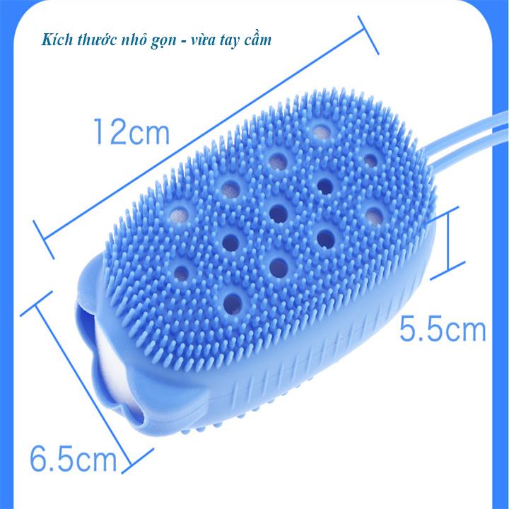 Bông Tắm Silicon Tạo Bọt 2 Mặt