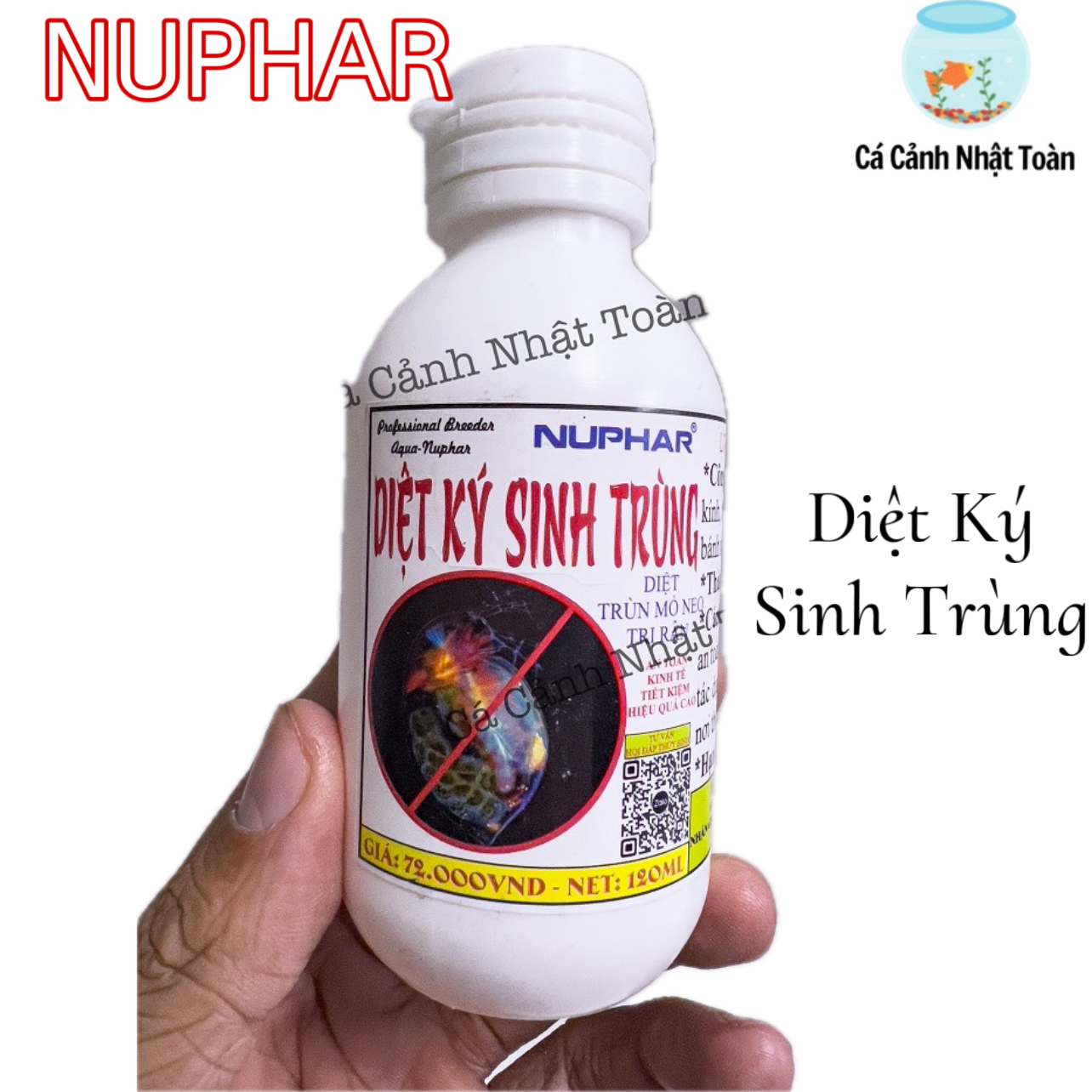 Dung dịch diệt ký sinh trùng nuphar cho bể cá cảnh chai 120ml