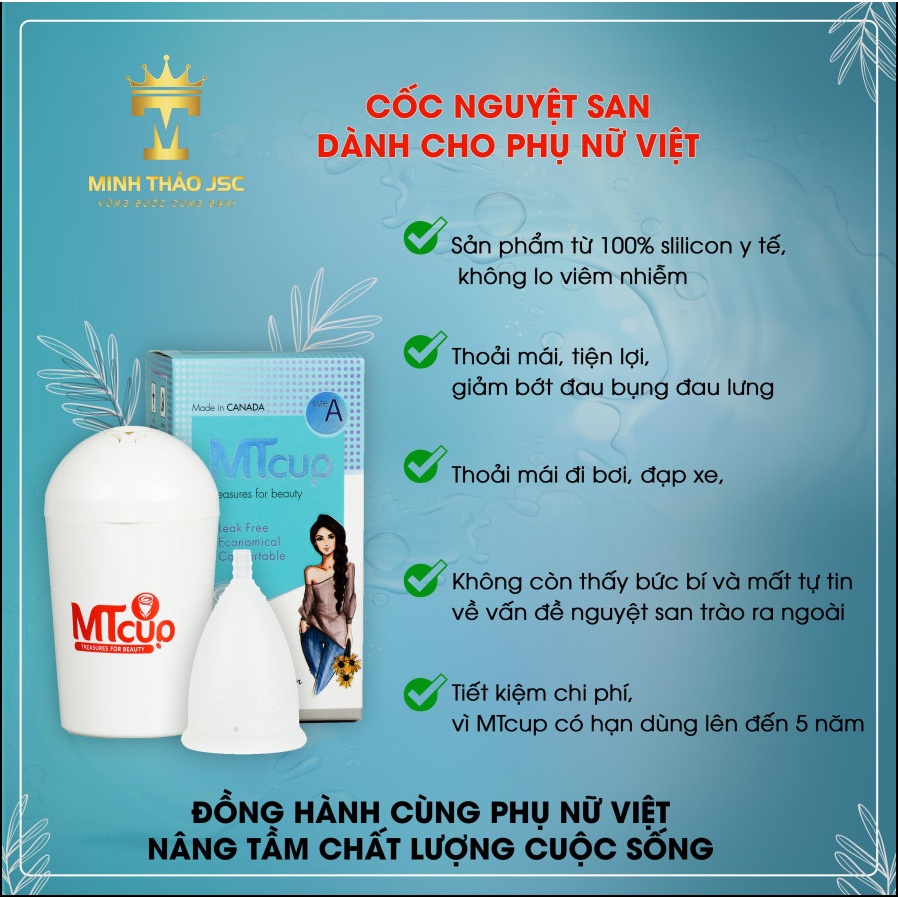 Cốc nguyệt san MTcup Canada +cốc tiệt trùng