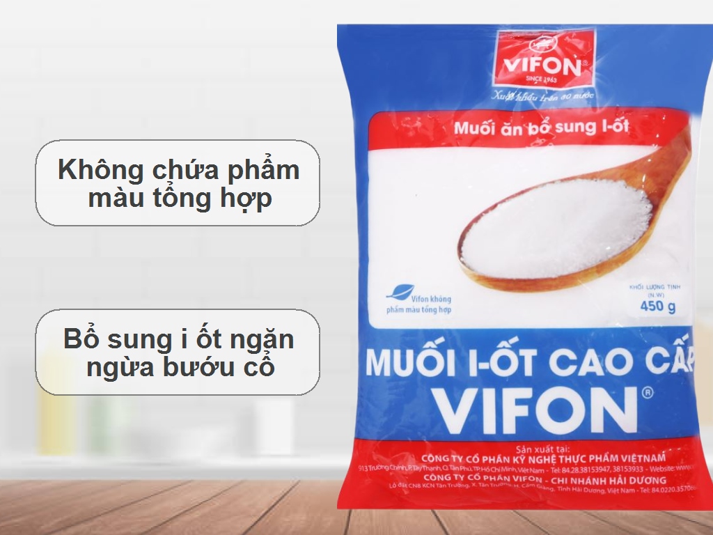 Muối I-Ốt cao cấp Vifon gói 950gr