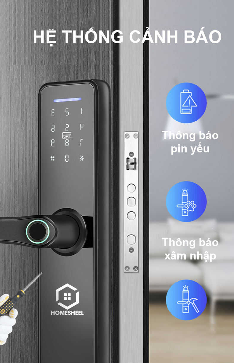 Khóa vân tay Smart Lockdoor Homesheel L1