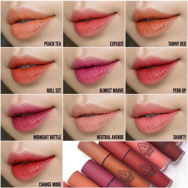 Son kem 3ce Soft Lip Lacquer Change Mode Shawty Perk Up Tawny Red Null Set - Bebeau