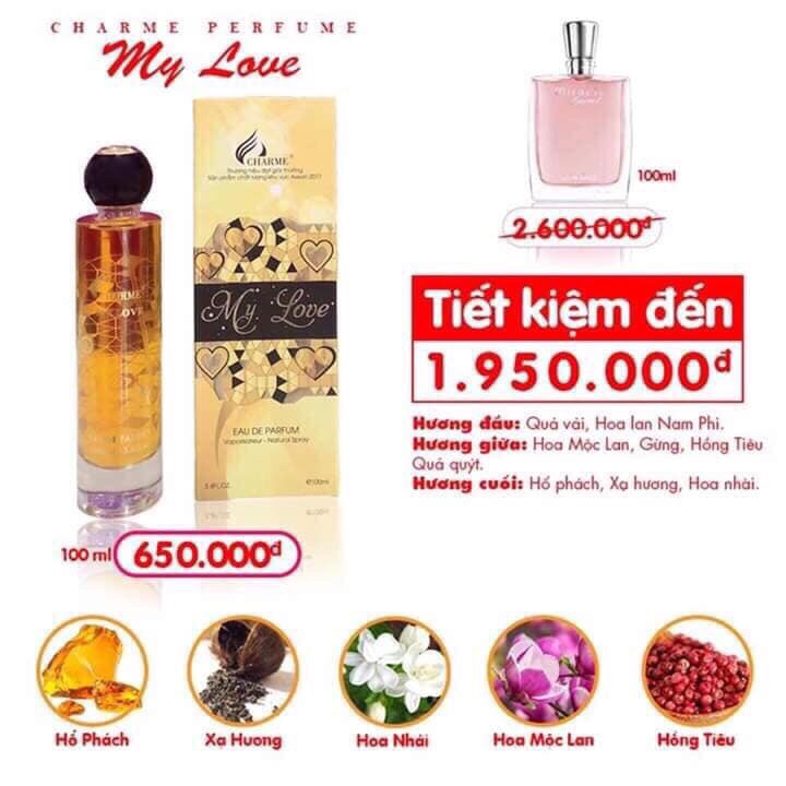 [HCM]Nước hoa nữ nữ mylove 100ml