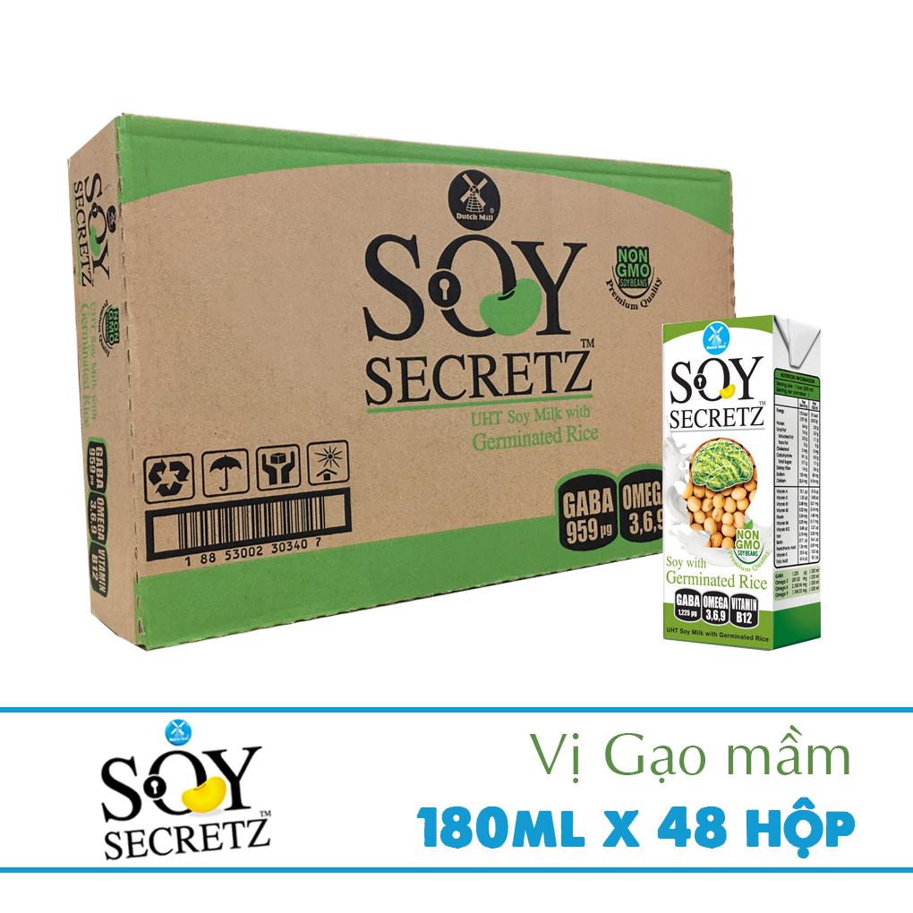 Hàng nhập khẩu chính hãng Thùng sữa đậu nành với gạo mầm Soy Secretz hàng