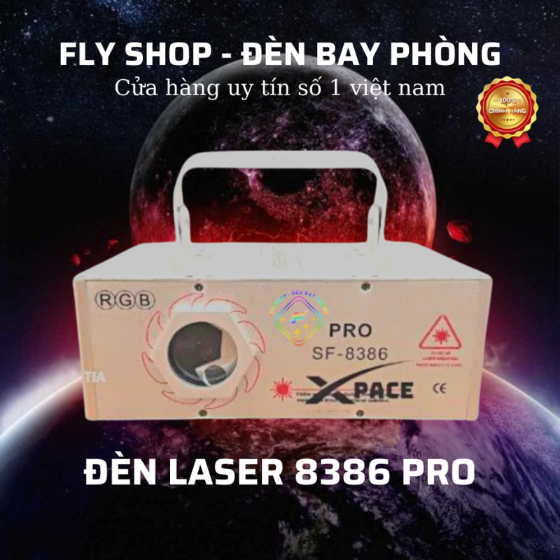 Đèn Laser Bay Phòng 8386 Pro Chiếu Hình 3D Hơn 1300 Hiệu Ứng Cảm Biến Nhạc