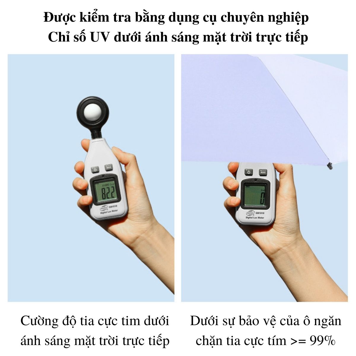 Dù che mưa SMARTCHOICE – Ô dù gấp gọn cao cấp 3 lớp chống tia UV có hộp đựng thời trang