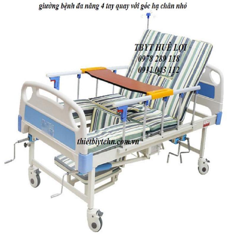 Giường bệnh nhập khẩu 4 tay quay
