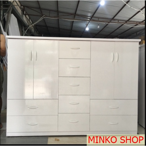 Tủ 4 cánh 9 ngăn kéo cao cấp v49