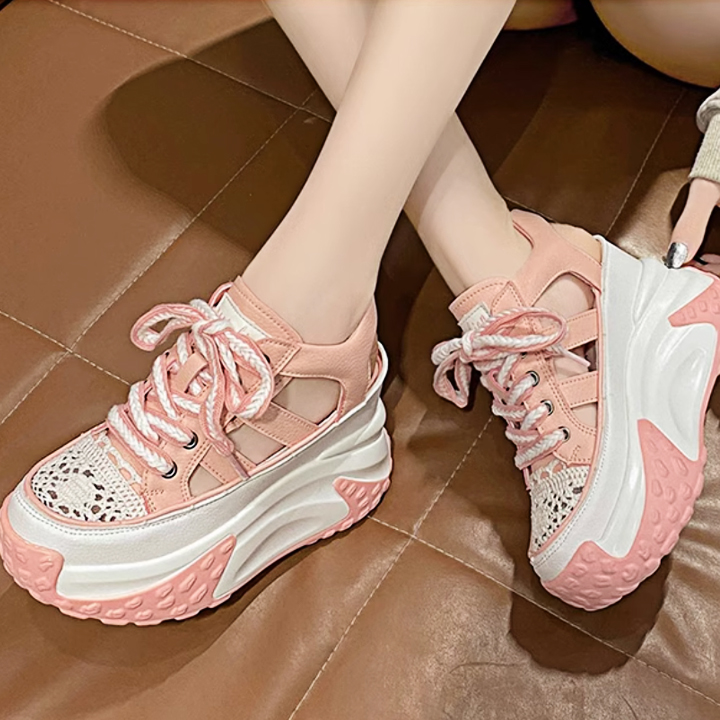 Giày Đế Cao Hở Gót 10cm PS690-1317