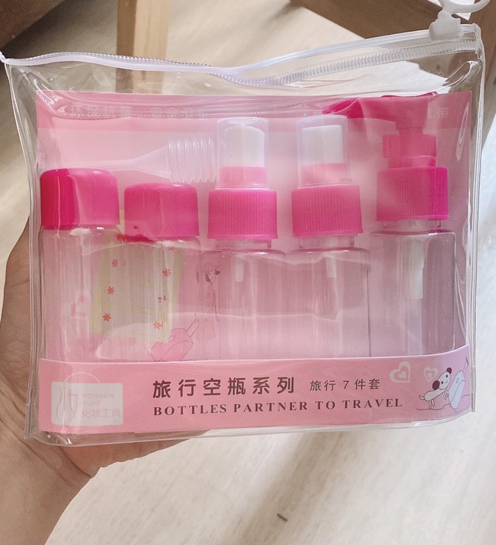 Bộ 7 Món Chiết Mỹ Phẩm Cao Cấp Du Lịch