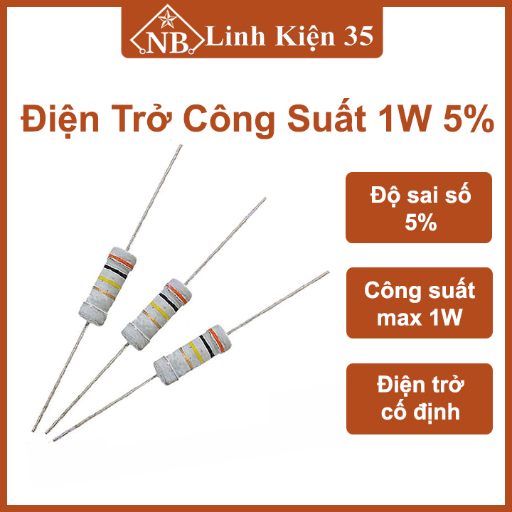 Trở công suất 1w 5% điện trở từ 0r đến 300r