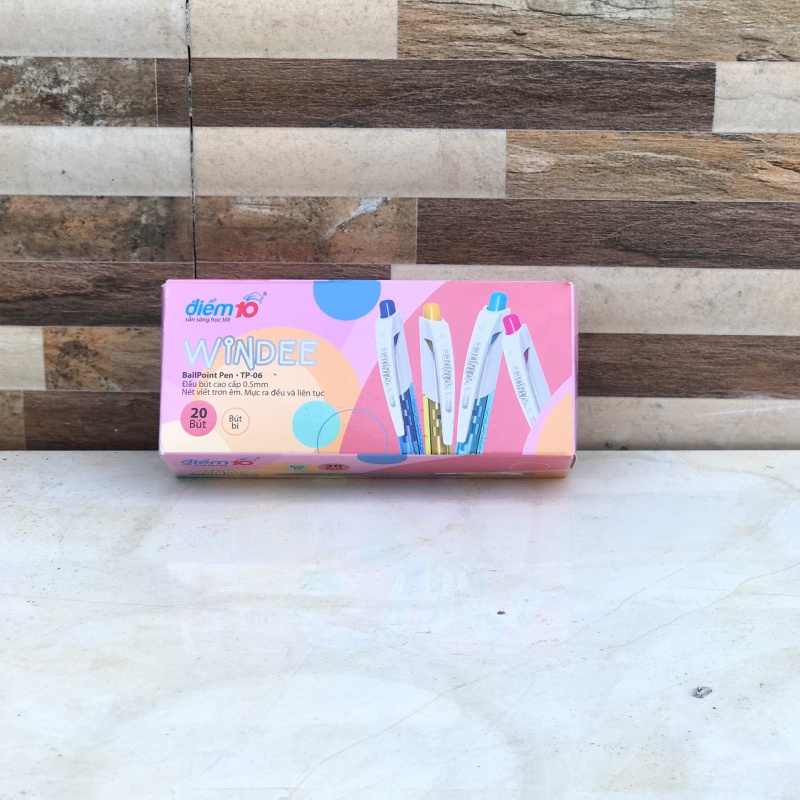Pens - Bút bi bấm Windee Điểm 10 TP-06 Ngòi 0.5mm (1 cây)[Kho sỉ HCM: VPP BẢO HÂN]