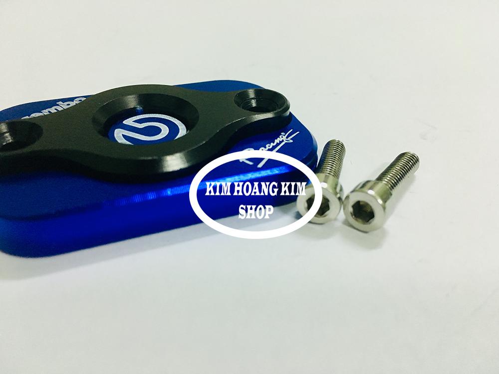 Nắp trang trí bình dầu 2 lỗ ngang Racing (màu Xanh)