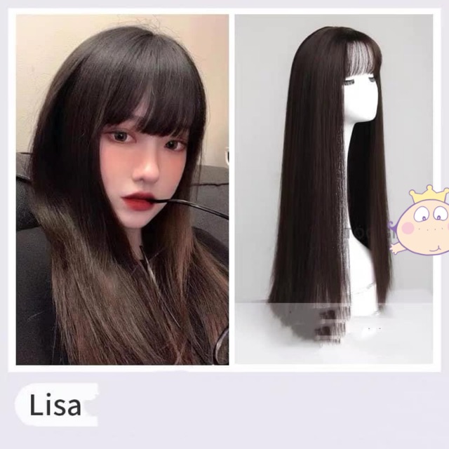 Tóc giả thẳng❤️FREESHIP❤️ tóc cả đầu thẳng - z7007