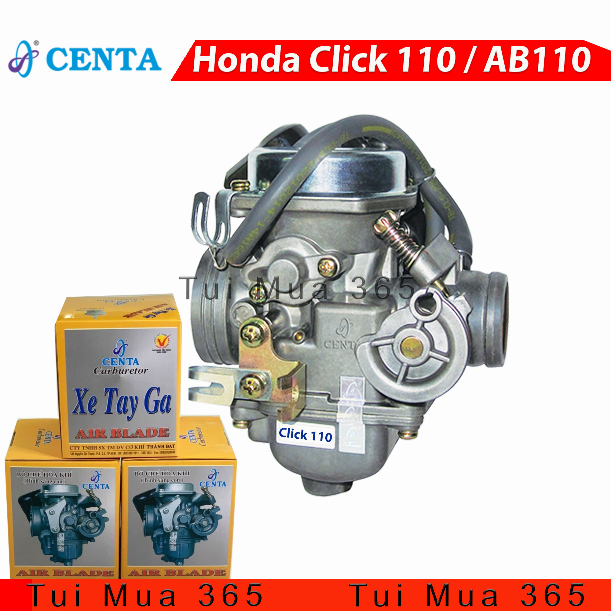 Bình xăng con xe honda click 110cc, ab 110 tiết kiệm xăng centa