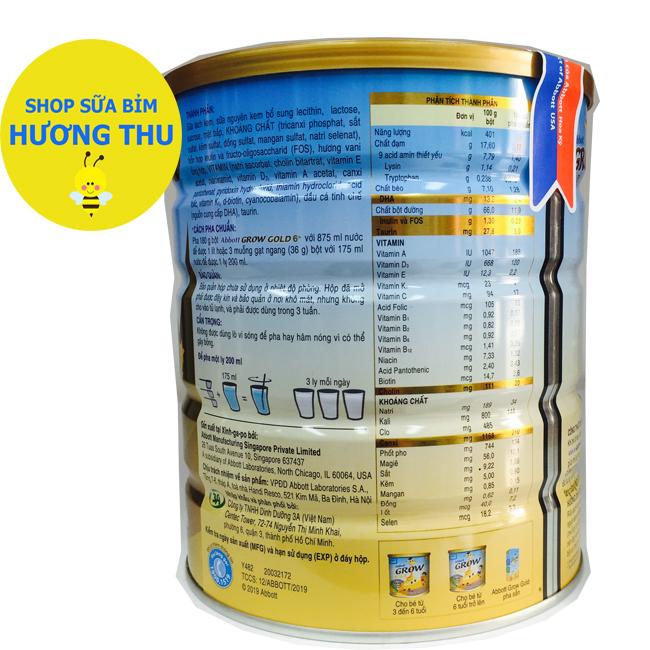 Sữa bột Abbott Grow Gold 6+ 900g (dành cho bé từ 6 tuổi trở lên)