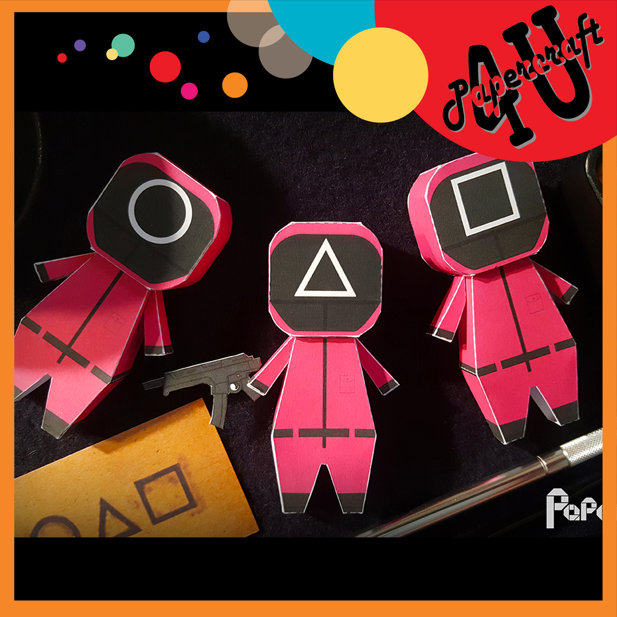 Mô hình giấy 3D nhân vật Sqid Game