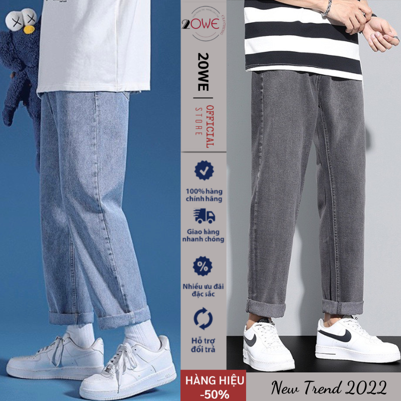 Quần jean nam baggy ống suông rộng TR01 chất vải jeans bò cao cấp hottrend 2023 20we