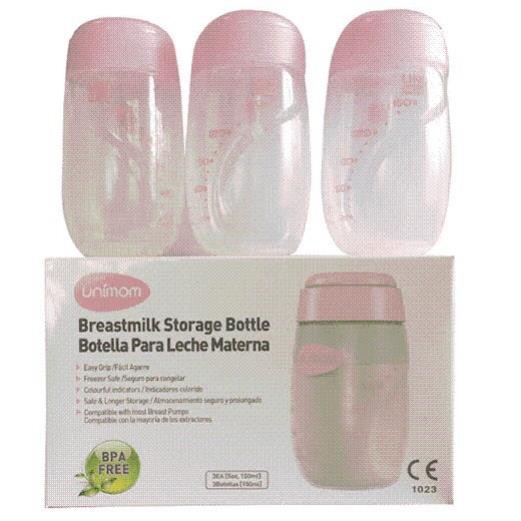 Bộ bình trữ sữa Unimom BPA Free, set 3 V042