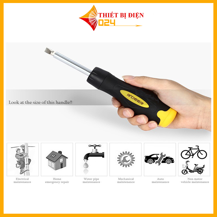 Tua Vít R'DEER RT-1613 Tặng 12 Đầu Vặn Vít