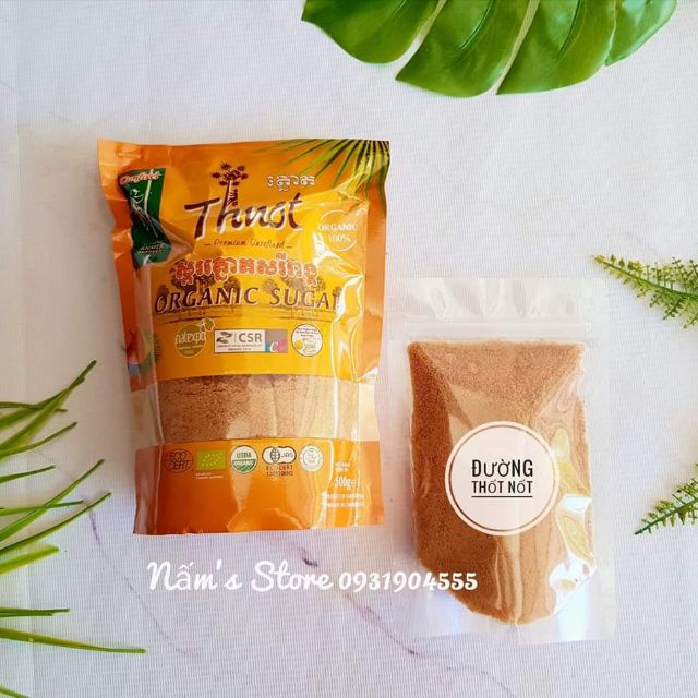 Đường thốt nốt hữu cơ Campuchia 500g
