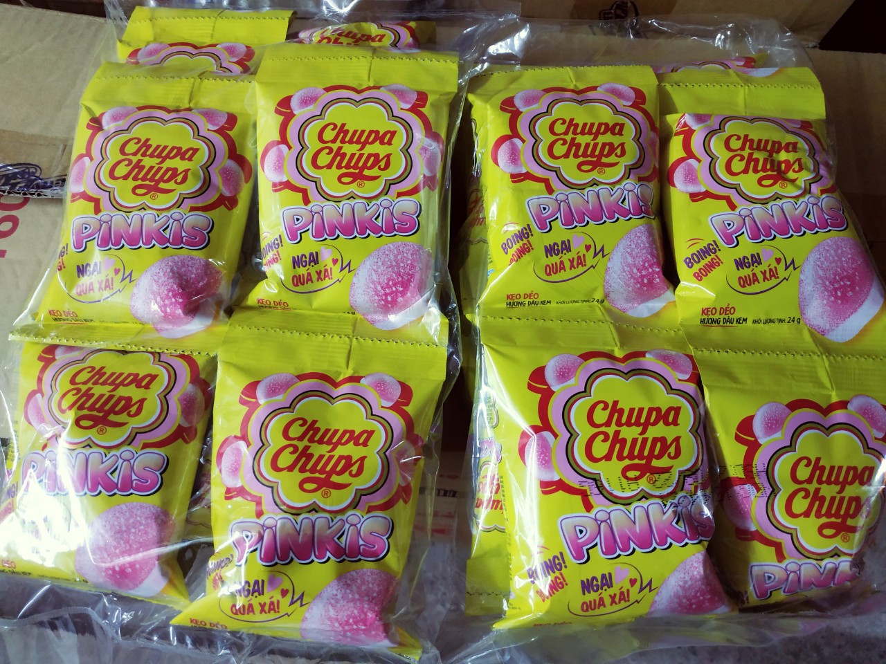 Kẹo dẻo Chupa Chups dẻo Pinkis gói 16 túi