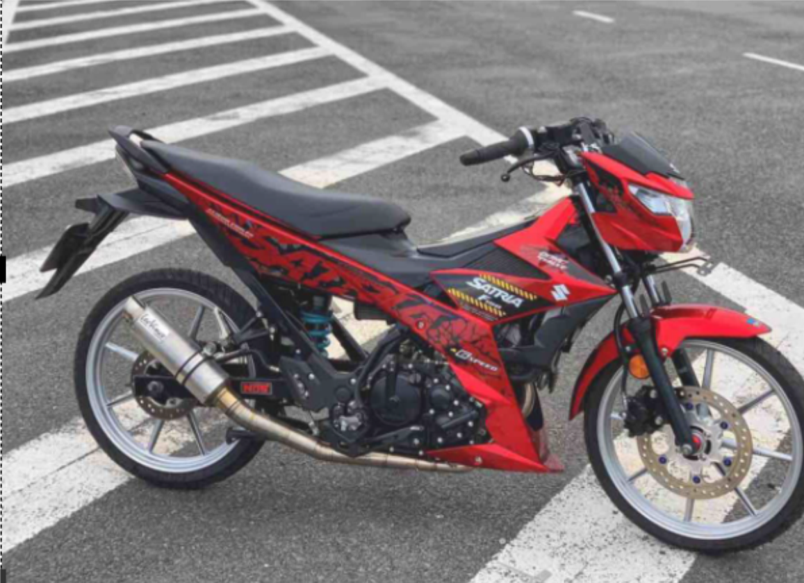 Tem rời Satria dán xe đỏ
