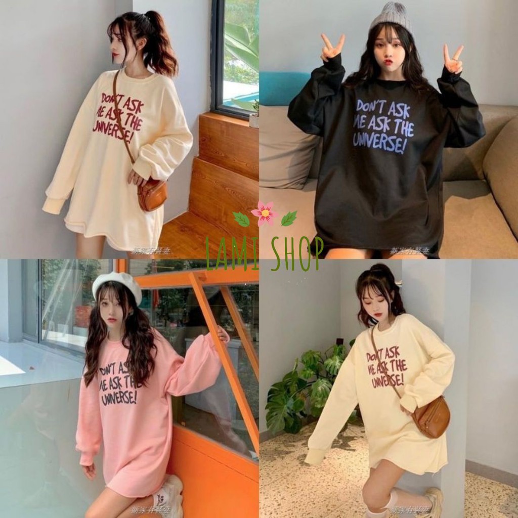 Áo tay dài phom rộng phong cách ulzzang Hàn Quốc dont ask me